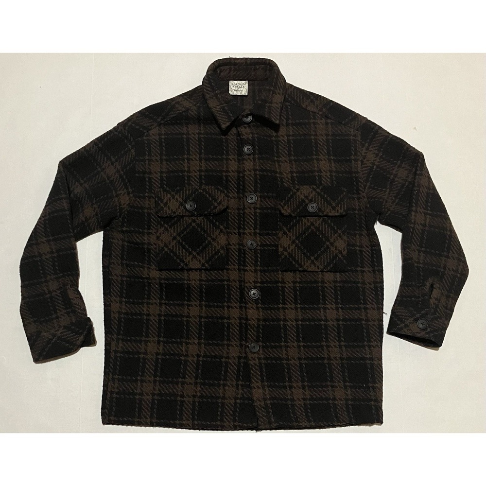 Maison‎ Article Mens Size Medium Plaid Jacket Flannel Heavyweight